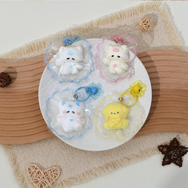 ふわふわミルクパフ かわいいペット スクイーズ